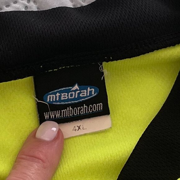 Mt. Borah Men's Yellow Black Short Sleeve Cycling Biking 3/4 Zip Jersey 4XL - Picture 3 of 8